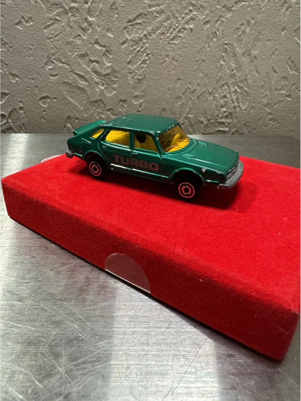 Majorette #284 SAAB Turbo Sedan Diecast Model Car Green